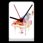 Pendule de bureau Piano en dessin multicouleurs