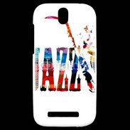 Coque HTC One SV Jazz en dessin multicouleurs 50