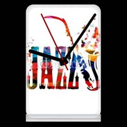 Pendule de bureau Jazz en dessin multicouleurs 50