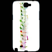 Coque Samsung Galaxy Note 2 Portée de notes en couleur 50