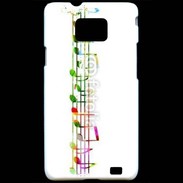 Coque Samsung Galaxy S2 Portée de notes en couleur 50