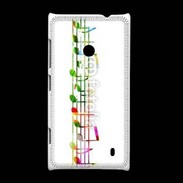 Coque Nokia Lumia 520 Portée de notes en couleur 50