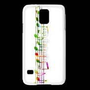 Coque Samsung Galaxy S5 Portée de notes en couleur 50
