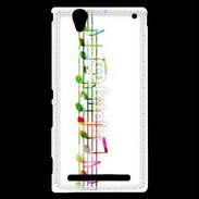 Coque Sony Xperia T2 Ultra Portée de notes en couleur 50