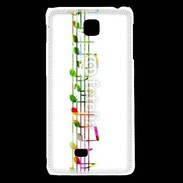Coque LG F5 Portée de notes en couleur 50