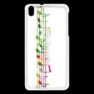 Coque HTC Desire 816 Portée de notes en couleur 50