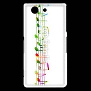 Coque Sony Xperia Z3 Compact Portée de notes en couleur 50