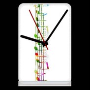 Pendule de bureau Portée de notes en couleur 50