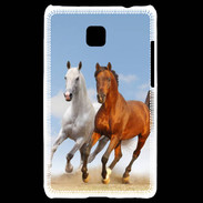Coque LG Optimus L3 II Duo de chevaux