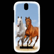 Coque HTC One SV Duo de chevaux