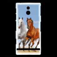 Coque Sony Xperia P Duo de chevaux