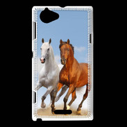 Coque Sony Xperia L Duo de chevaux