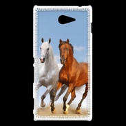 Coque Sony Xperia M2 Duo de chevaux