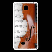 Coque LG F5 Violon et partitions