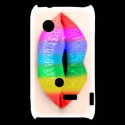 Coque Sony Xperia Typo Bouche Arc en Ciel