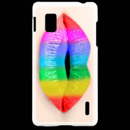 Coque LG Optimus G Bouche Arc en Ciel