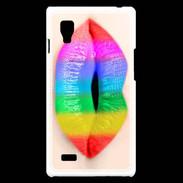 Coque LG Optimus L9 Bouche Arc en Ciel