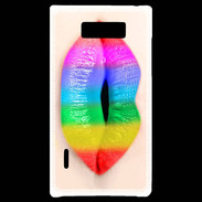 Coque LG Optimus L7 Bouche Arc en Ciel
