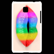 Coque LG Optimus L3 II Bouche Arc en Ciel