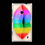 Coque Nokia Lumia 520 Bouche Arc en Ciel