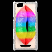 Coque Sony Xperia M Bouche Arc en Ciel