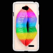 Coque LG L70 Bouche Arc en Ciel