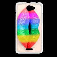 Coque HTC Desire 516 Bouche Arc en Ciel