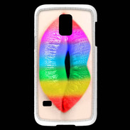 Coque Samsung Galaxy S5 Mini Bouche Arc en Ciel