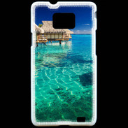 Coque Samsung Galaxy S2 Bungalow sur l'eau des tropiques