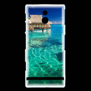 Coque Sony Xperia P Bungalow sur l'eau des tropiques