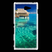 Coque Sony Xperia M2 Bungalow sur l'eau des tropiques