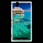 Coque Sony Xperia T2 Ultra Bungalow sur l'eau des tropiques