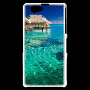 Coque Sony Xperia Z1 Compact Bungalow sur l'eau des tropiques