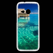 Coque HTC One Mini 2 Bungalow sur l'eau des tropiques