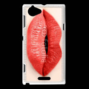 Coque Sony Xperia L Bouche de femme rouge 50