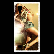 Coque LG Optimus L9 Femme sexy Voiture