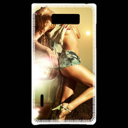 Coque LG Optimus L7 Femme sexy Voiture