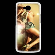 Coque LG L90 Femme sexy Voiture