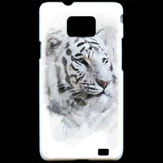 Coque Samsung Galaxy S2 Tigre blanc 100
