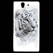 Coque Sony Xperia Z Tigre blanc 100