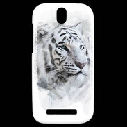 Coque HTC One SV Tigre blanc 100