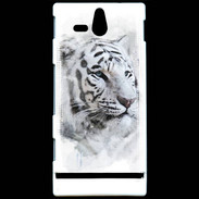 Coque Sony Xperia U Tigre blanc 100