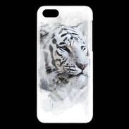 Coque iPhone 5C Tigre blanc 100