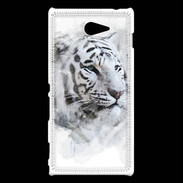 Coque Sony Xperia M2 Tigre blanc 100