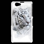 Coque Sony Xperia Z1 Compact Tigre blanc 100
