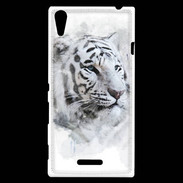 Coque Sony Xperia T3 Tigre blanc 100