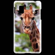 Coque LG Optimus G Portrait d'une Giraffe