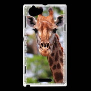 Coque Sony Xperia L Portrait d'une Giraffe