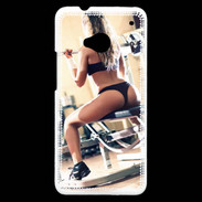 Coque HTC One Musculation féminine 2
