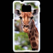 Coque Samsung Galaxy S2 Portrait d'une Giraffe